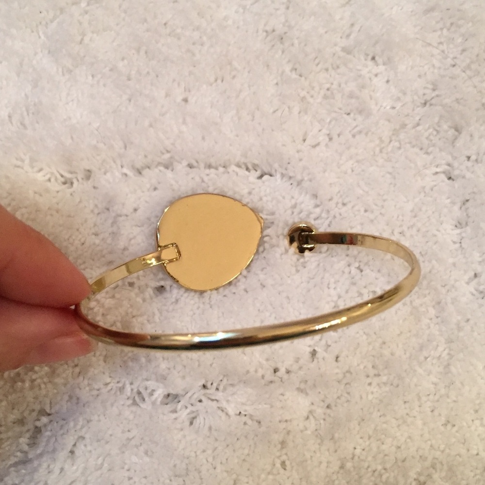 2/$25⭐️ Pink & Pavé Gold Cuff Crystal Dot Bracelet - Picture 4 of 4